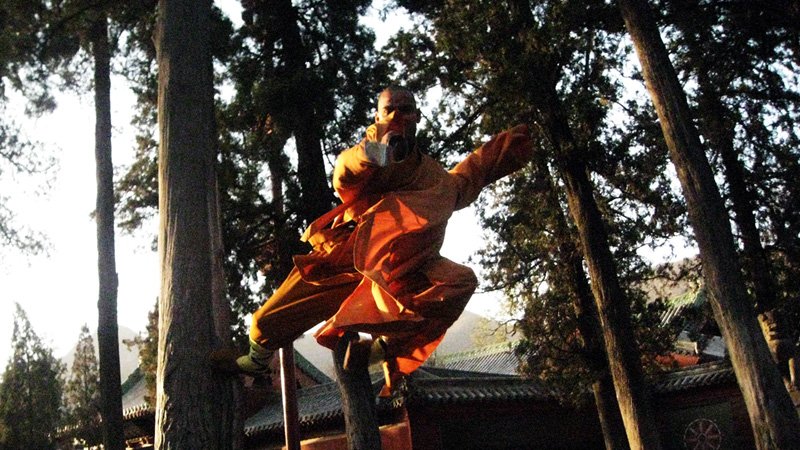 Flying Kick at Shaolin Monestry