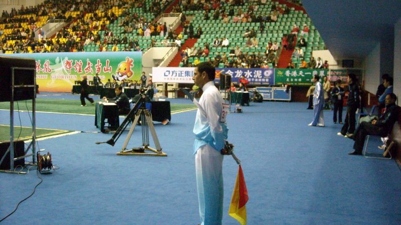 Beining ready to compete with Wudang Taiji Practitioners